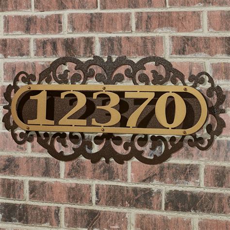 metal large house number signs|decorative metal house numbers.